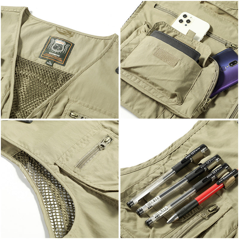 Men’s Utility Vest with Multiple Pockets