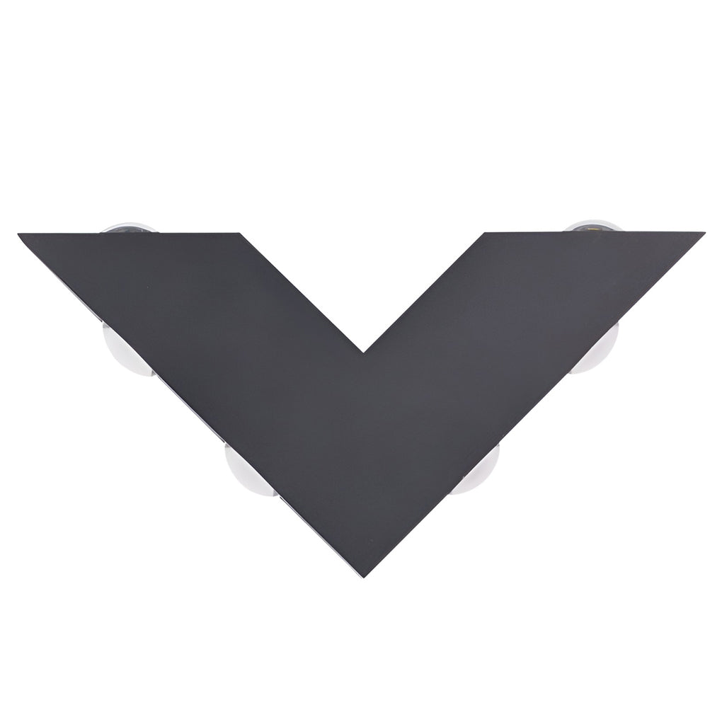 V-shaped LED Black Modern Outdoor Wall Lamp