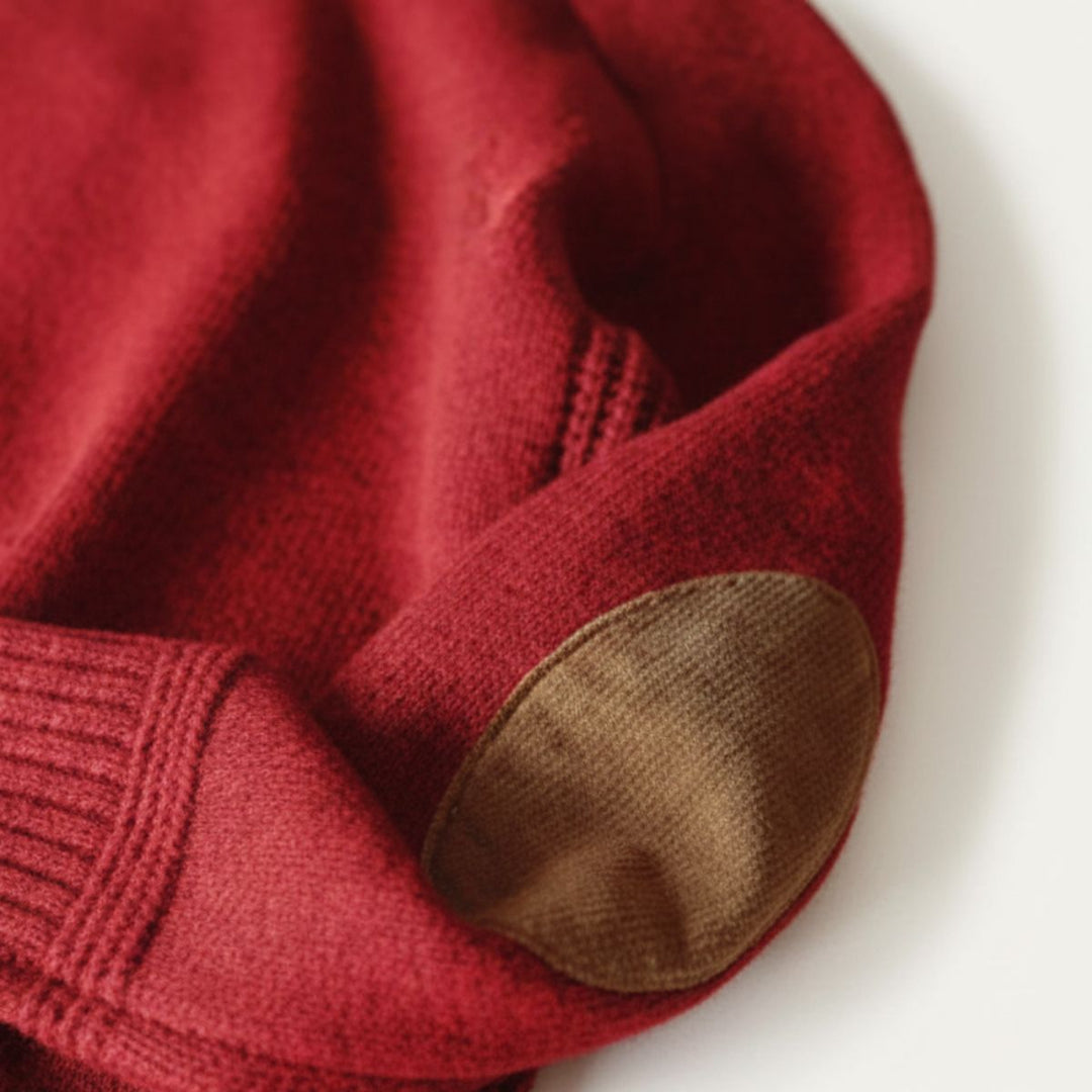 Oversized Knit Jumper with Elbow Patches