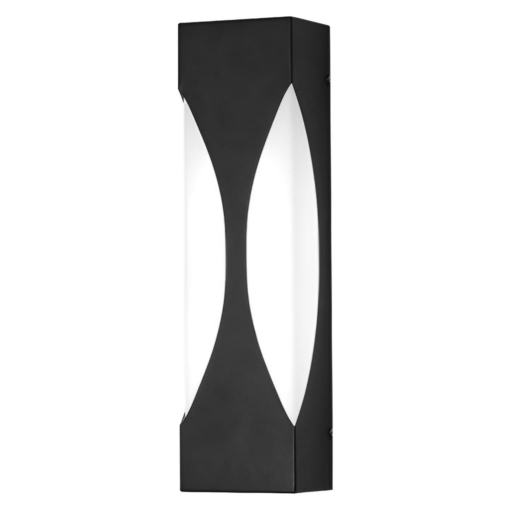 Rectangular Waterproof LED Black Outdoor Wall Sconce