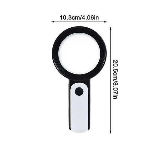30X Handheld Magnifying Glass with LED Light