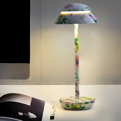 Wireless Rechargeable Table Lamp with Integrated LED Lighting and Built-in Battery