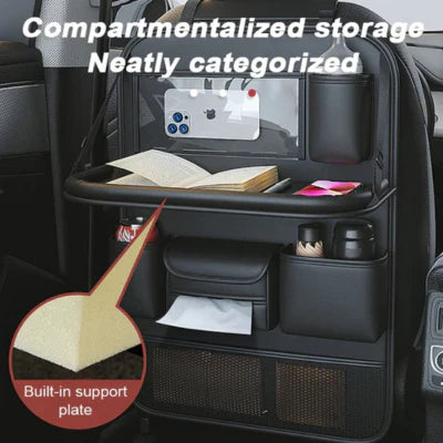 Car Back Seat Organizer With Tablet Holder Tray
