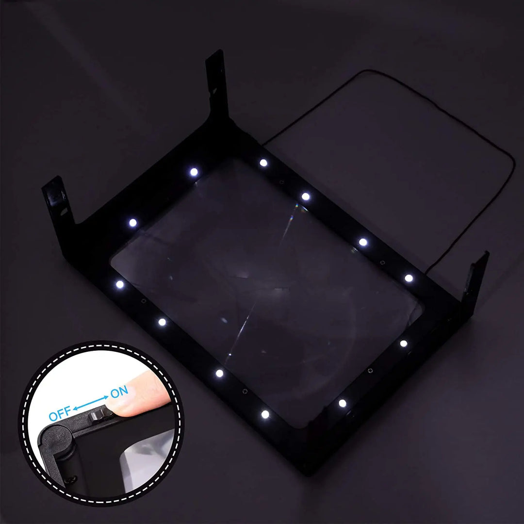 A4 Full Page Magnifier with LED Light