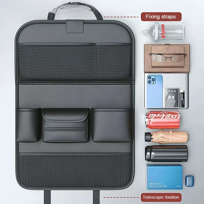 Car Back Seat Organizer With Tablet Holder Tray