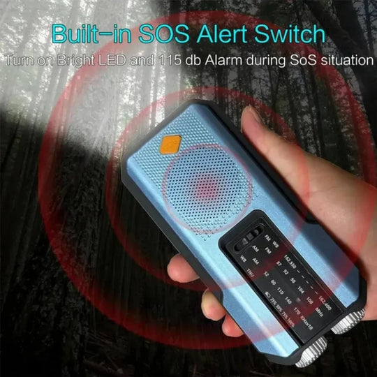 Hand-Crank & Solar Emergency Radio with Power Bank