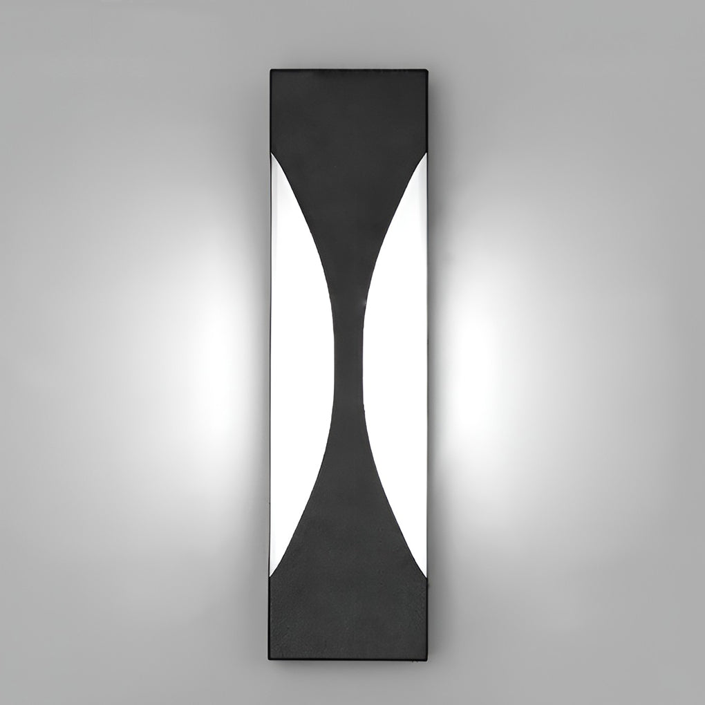 Rectangular Waterproof LED Black Outdoor Wall Sconce