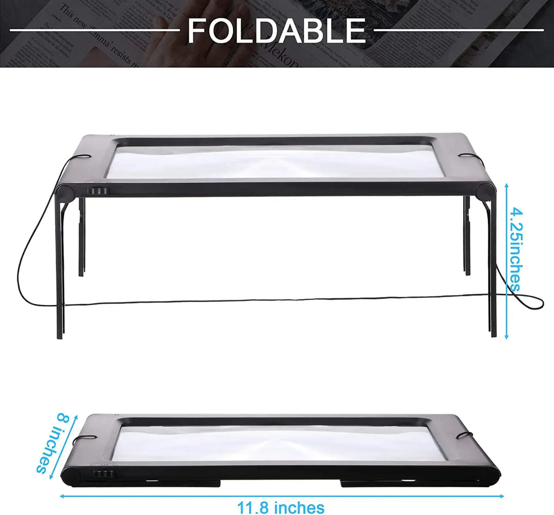 A4 Full Page Magnifier with LED Light