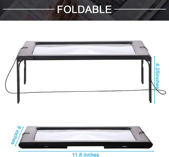 A4 Full Page Magnifier with LED Light