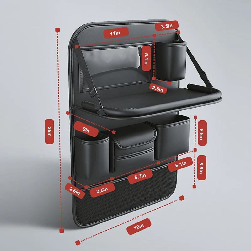 Car Back Seat Organizer With Tablet Holder Tray