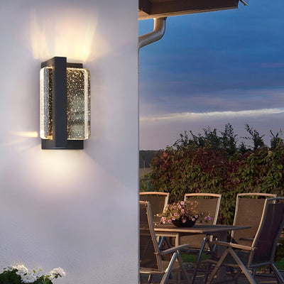 Crystal Waterproof Outdoor Wall Lamp - Iron Sconce Lighting