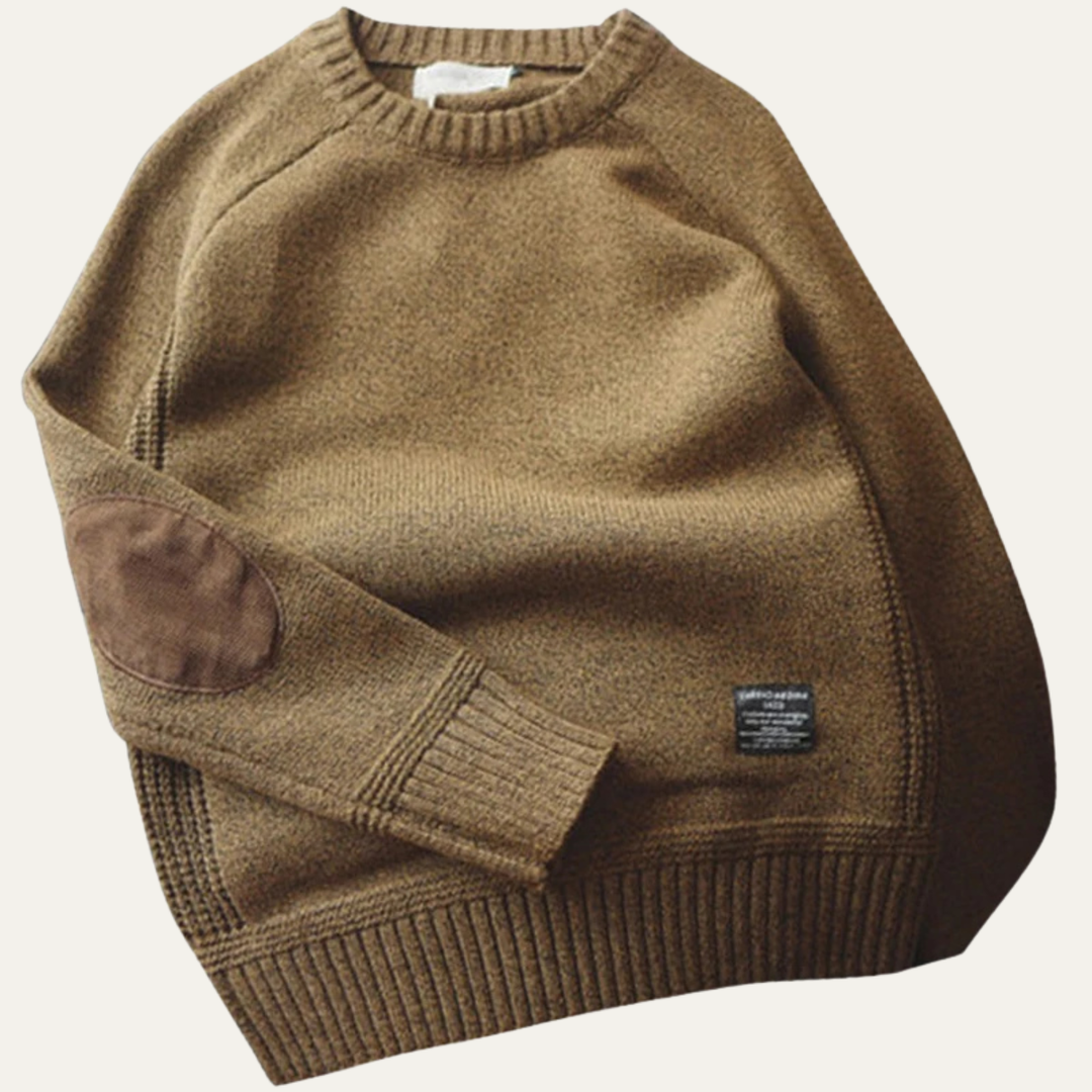 Oversized Knit Jumper with Elbow Patches