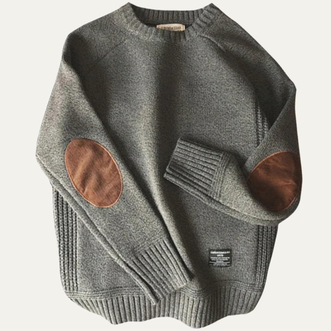 Oversized Knit Jumper with Elbow Patches