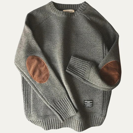 Oversized Knit Jumper with Elbow Patches