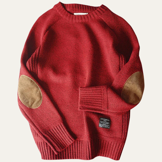 Oversized Knit Jumper with Elbow Patches