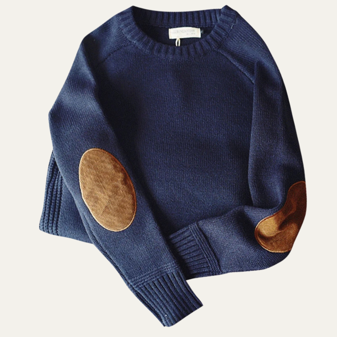 Oversized Knit Jumper with Elbow Patches