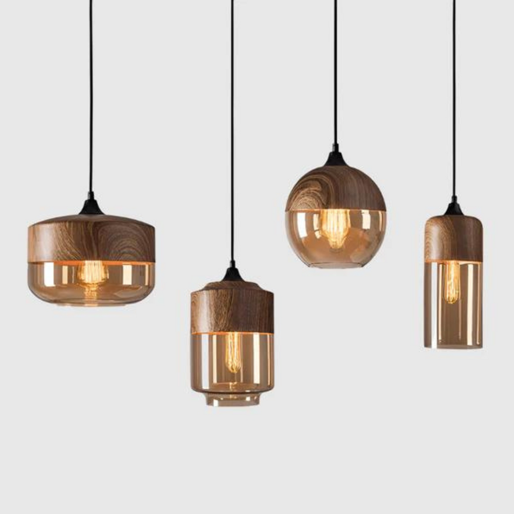 Scandinavian Wooden Ceiling Lamp