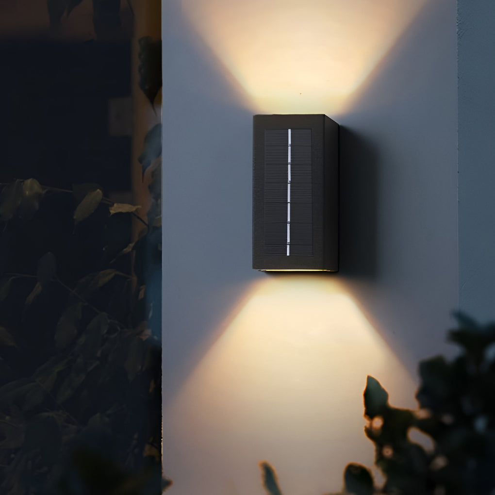 Rectangular Solar LED Wall Sconce