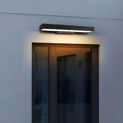 Rectangular Motion Sensor Black Modern Wall Lamp