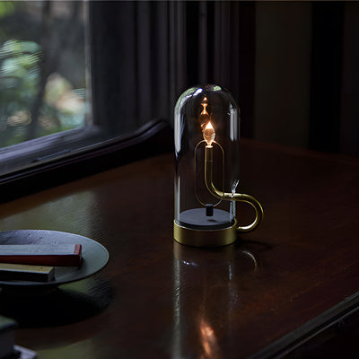 GlowNord - Rechargeable Wireless Table Lamp with Integrated LED Lighting and Built-in Battery