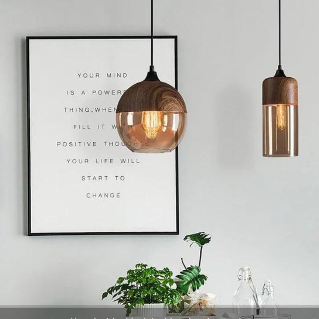 Scandinavian Wooden Ceiling Lamp