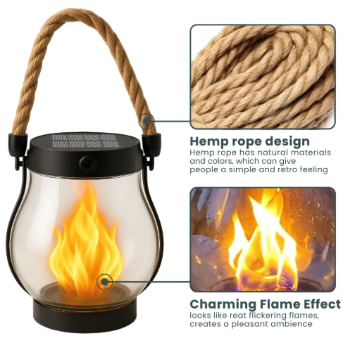 Outdoor Solar Flame Light