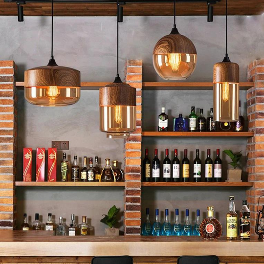 Scandinavian Wooden Ceiling Lamp