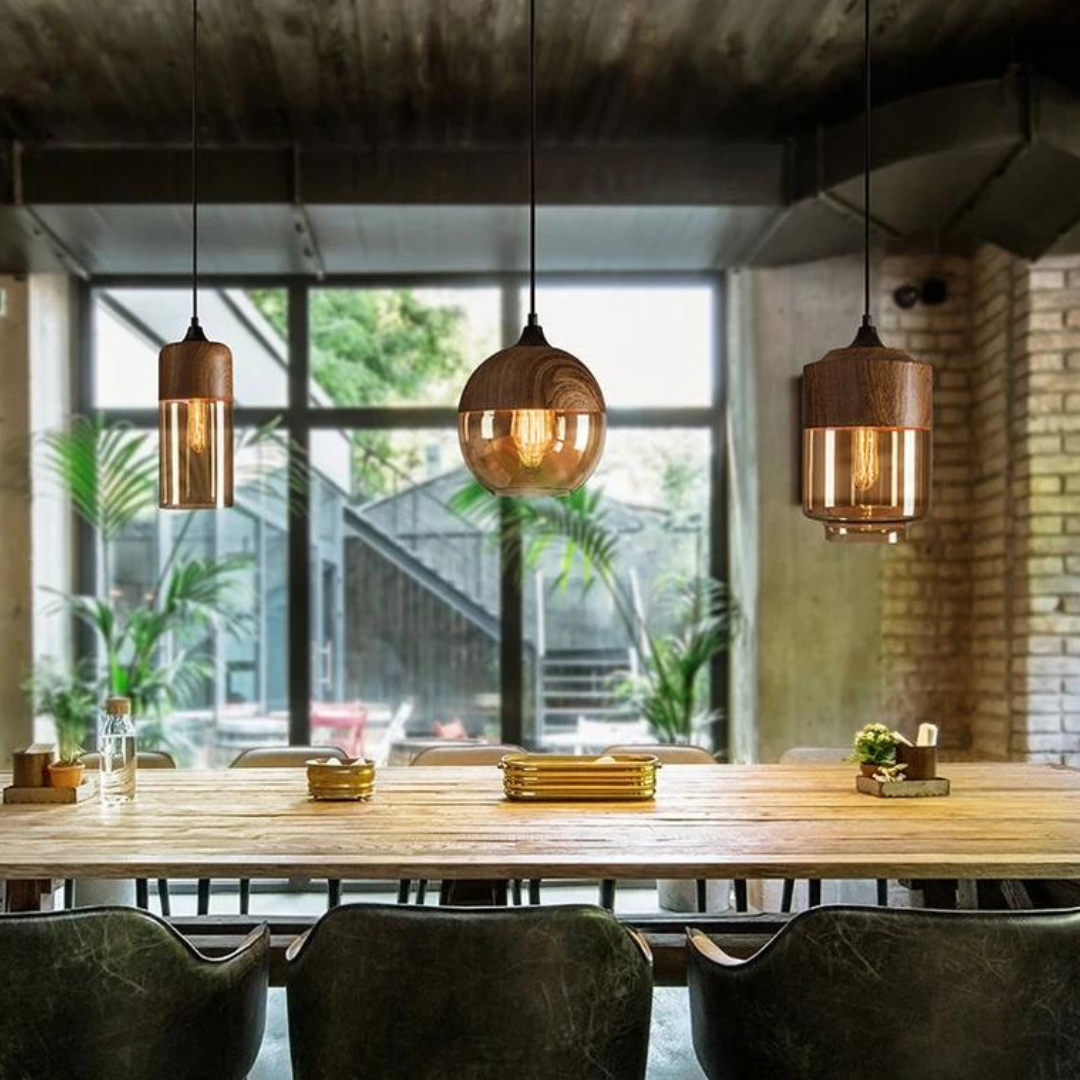 Scandinavian Wooden Ceiling Lamp
