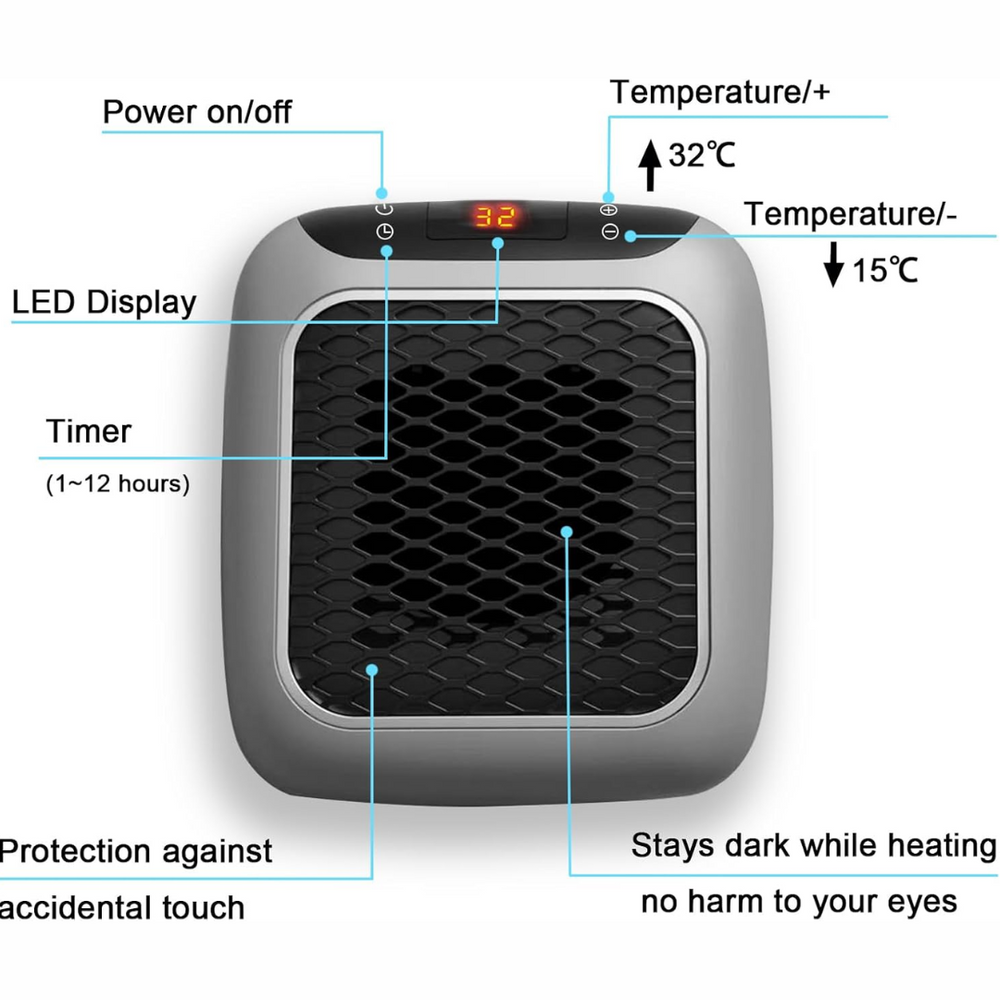 Portable Electric Heater for Small Rooms, Office, and Bedroom