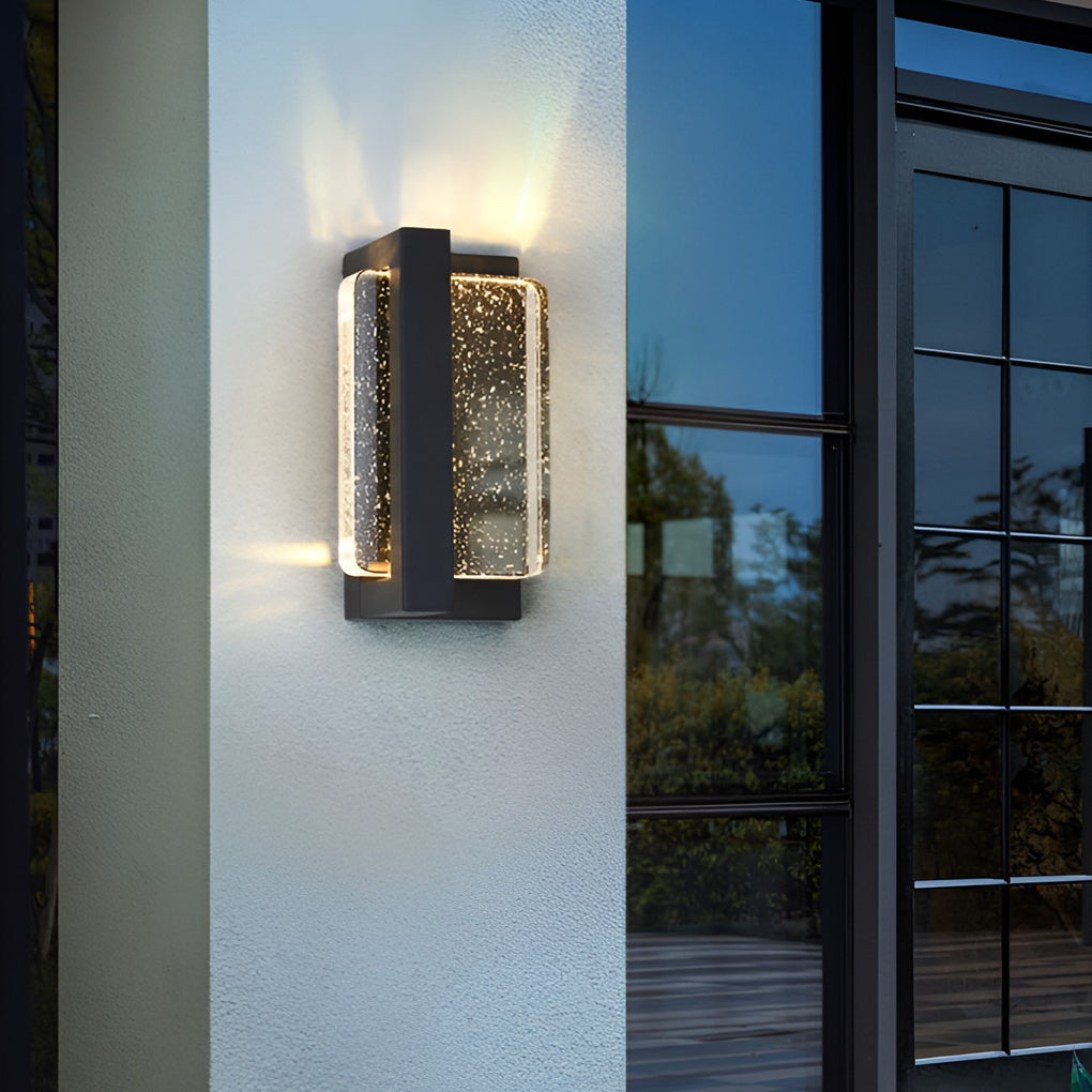 Crystal Waterproof Outdoor Wall Lamp - Iron Sconce Lighting