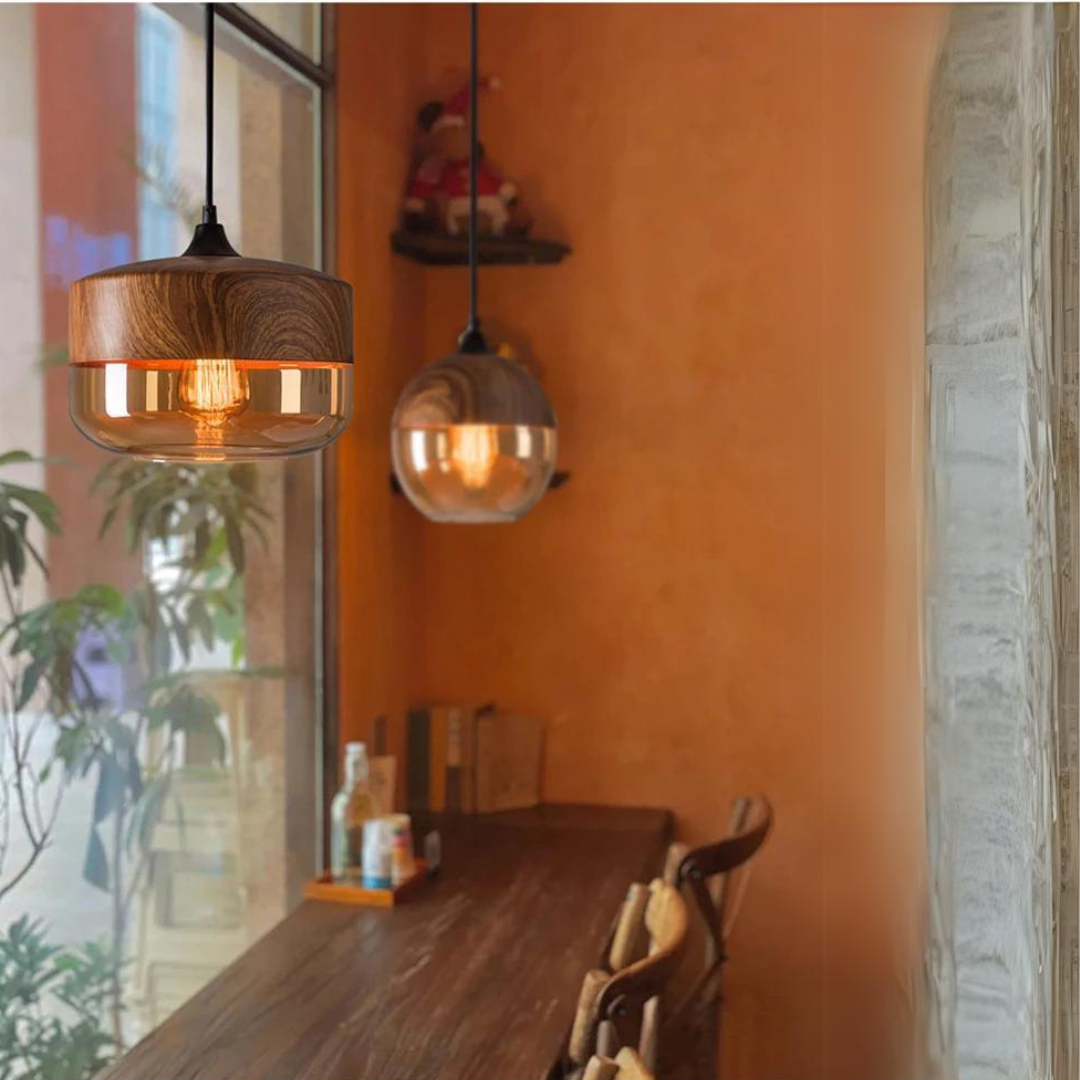 Scandinavian Wooden Ceiling Lamp