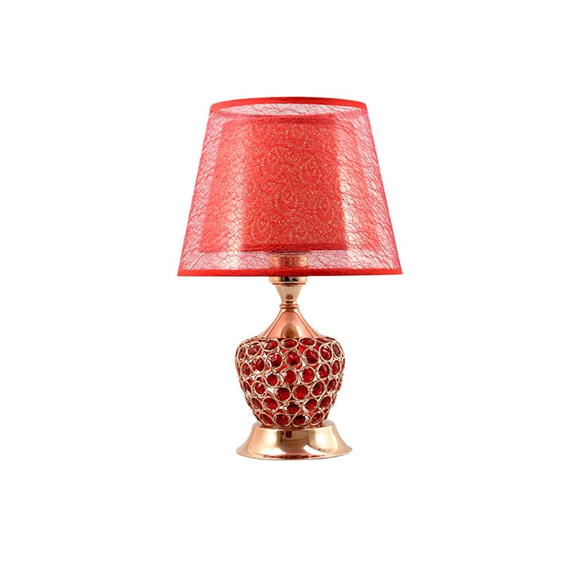 Retro Urn Bedside Lamp with Double Empire Cone