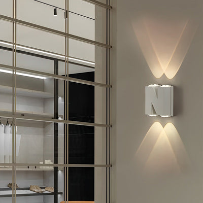 N/V/W Letter Shapes LED Outdoor Wall Sconce Lighting