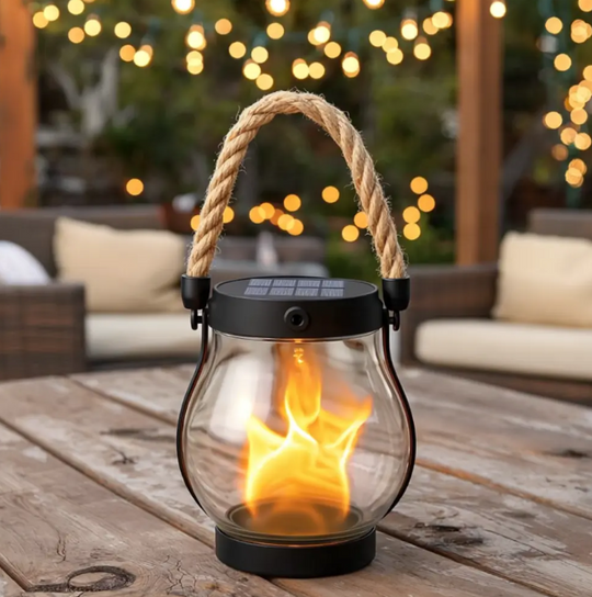 Outdoor Solar Flame Light