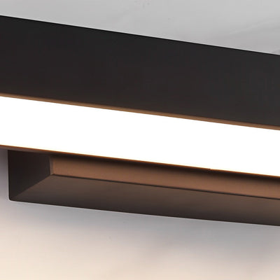 Rectangular Motion Sensor Black Modern Wall Lamp