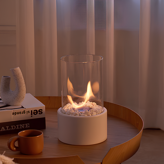 Classic Oil Lamp with Open Flame