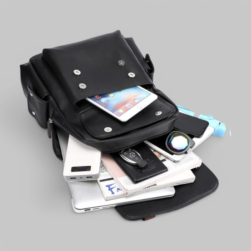 PU Leather Laptop Backpack