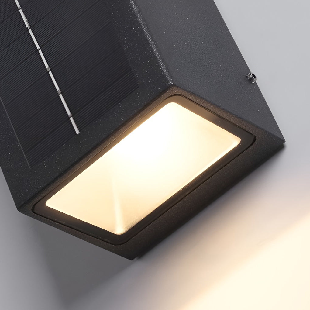 Rectangular Solar LED Wall Sconce