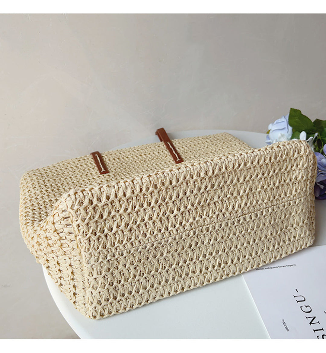 Woven Straw Tote Bag