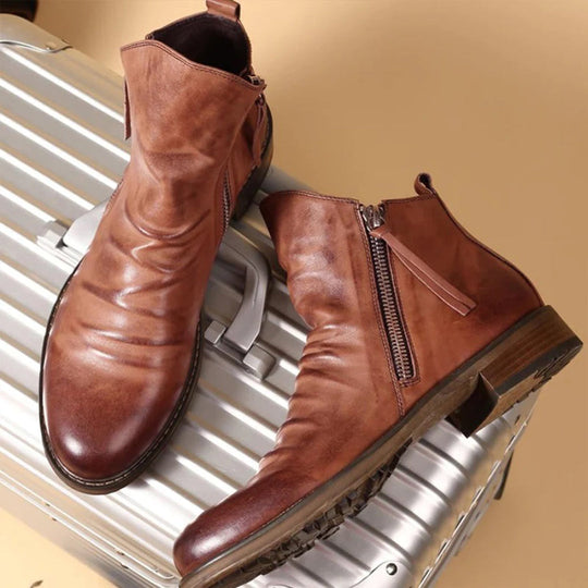 Men’s Zip-Up Ankle Boots for Daily Wear