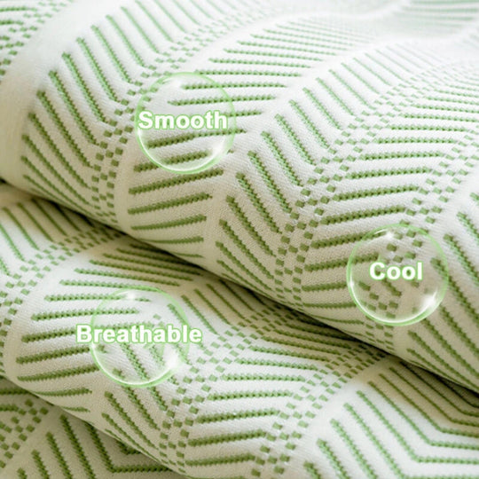 Herringbone Scallop Edge Sofa Cover