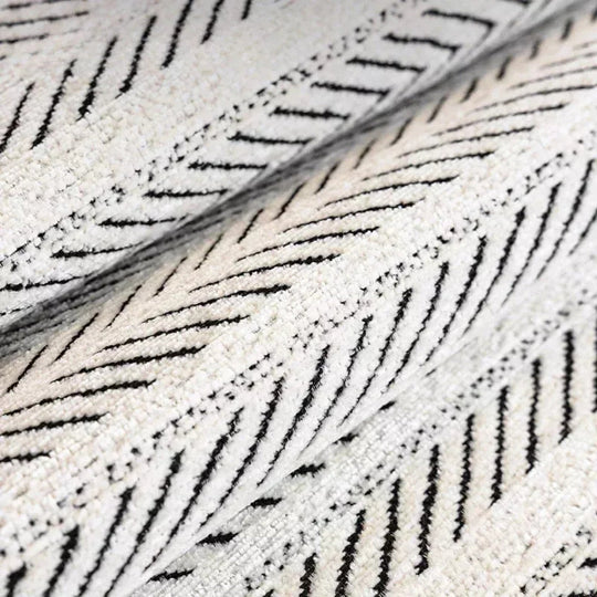 Herringbone Scallop Edge Sofa Cover