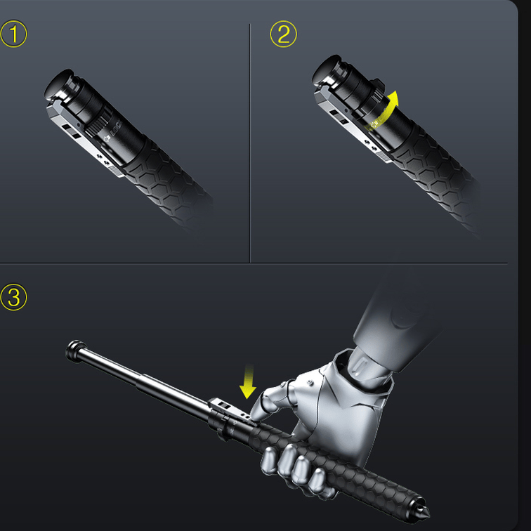 Automatic Self-Defence Walking Stick for Hiking