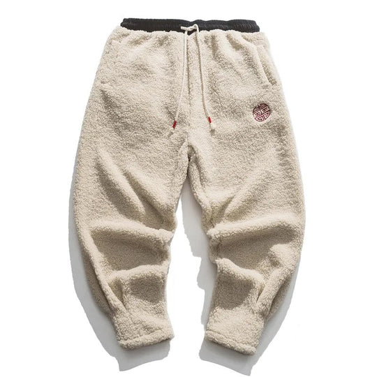 Comfortable fleece jogging pants men