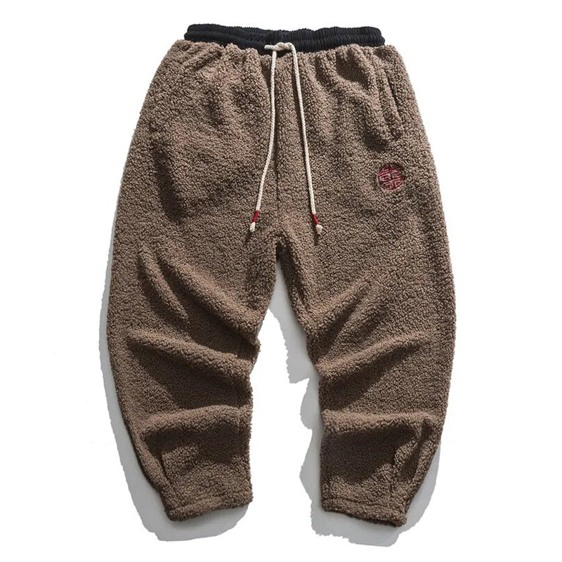 Comfortable fleece jogging pants men