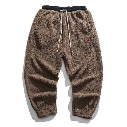 Comfortable fleece jogging pants men