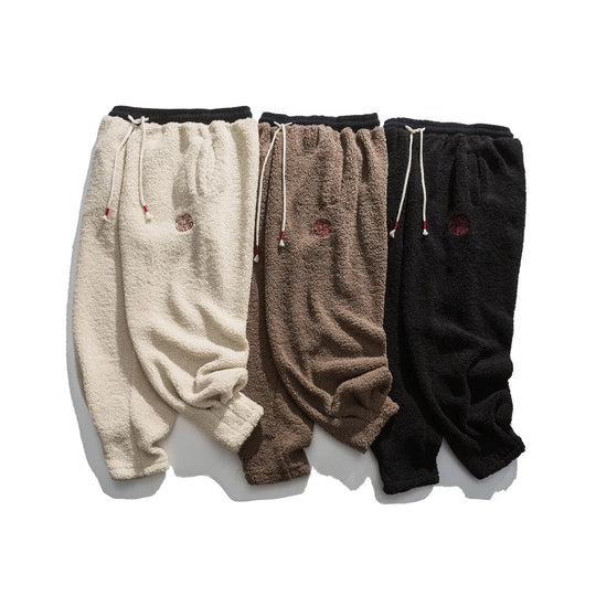 Comfortable fleece jogging pants men