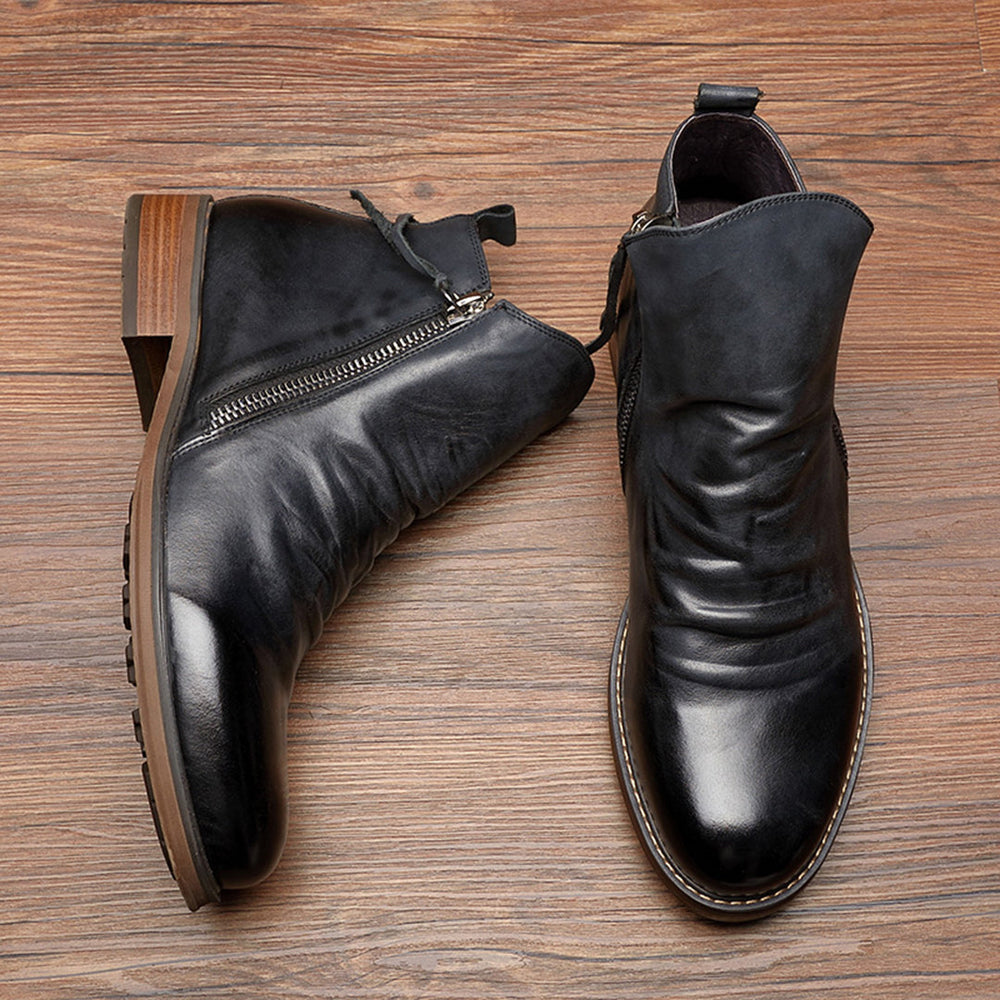 Men’s Zip-Up Ankle Boots for Daily Wear