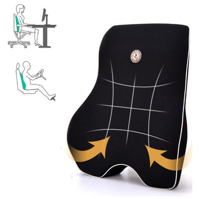 Lumbar Back Support Cushion for Office Chair and Car Seat - Back Cushion for Pain Relief and  Improved Posture