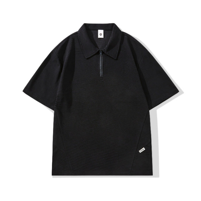 Men’s Casual Zip Polo Shirt